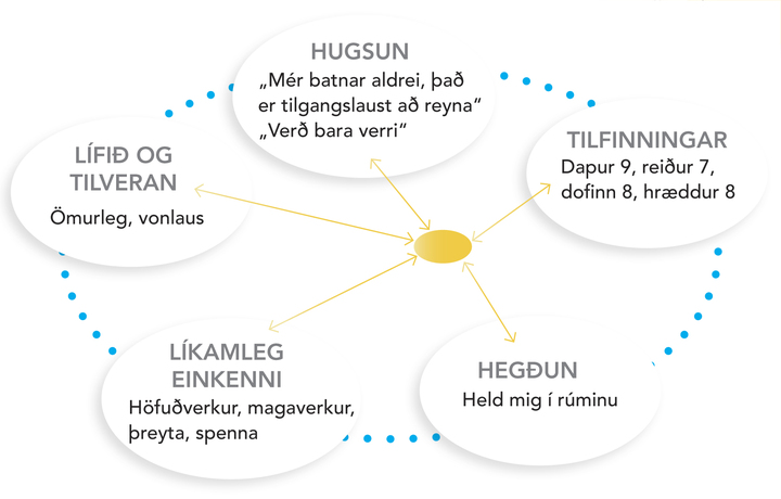 Hugsun - Tilfinningar - Hegðun - Líkamleg einkenni - Lífið og tilveran
